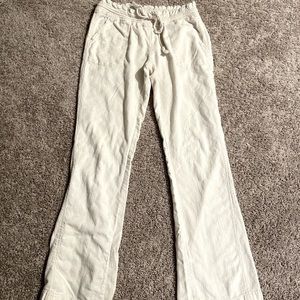 Roxy cream Linen pants